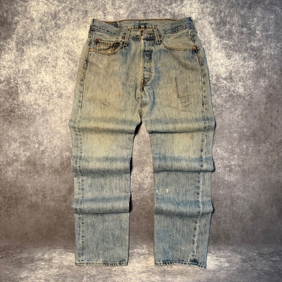Levi's Other - Vintage Levis 501 Original Fit Button Fly Jeans Mens 32x32 Light Wash Blue Denim